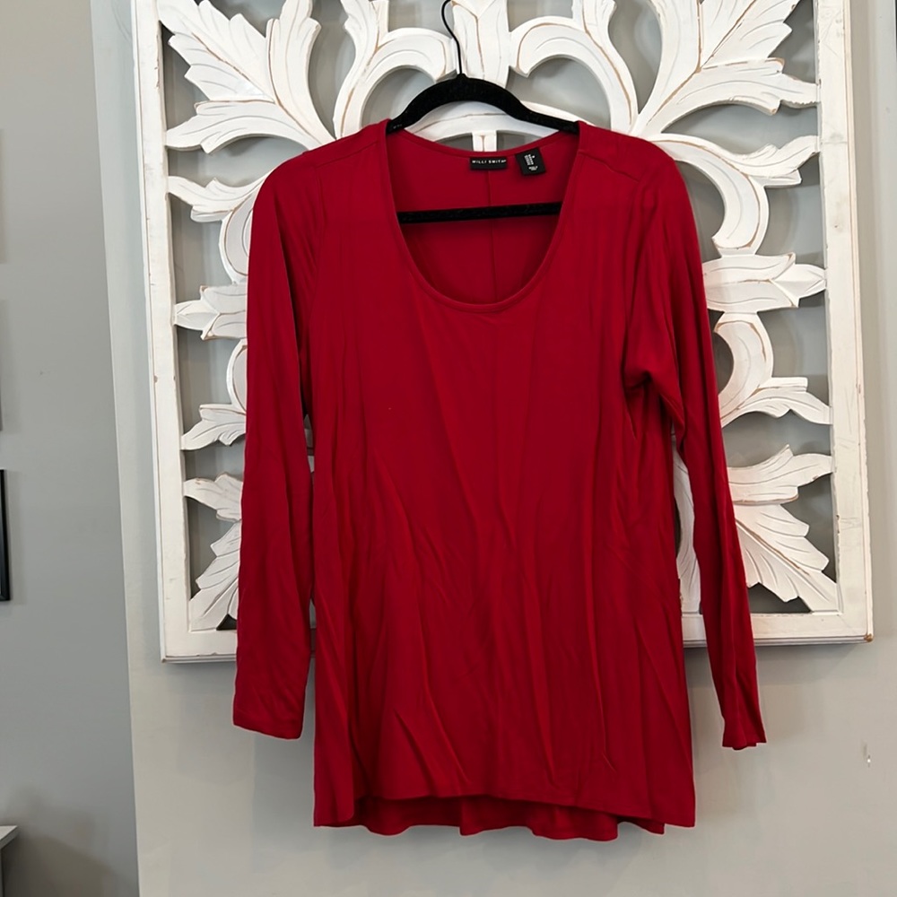 Red long Sleeve T Shirt